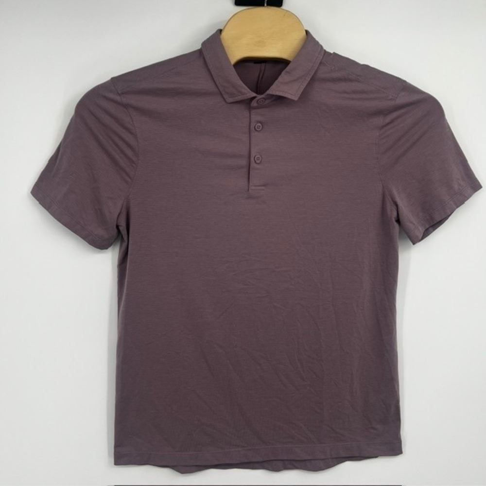 Lululemon Men's Lavender Evolution Short Sleeve Polo Shirt Size Large
